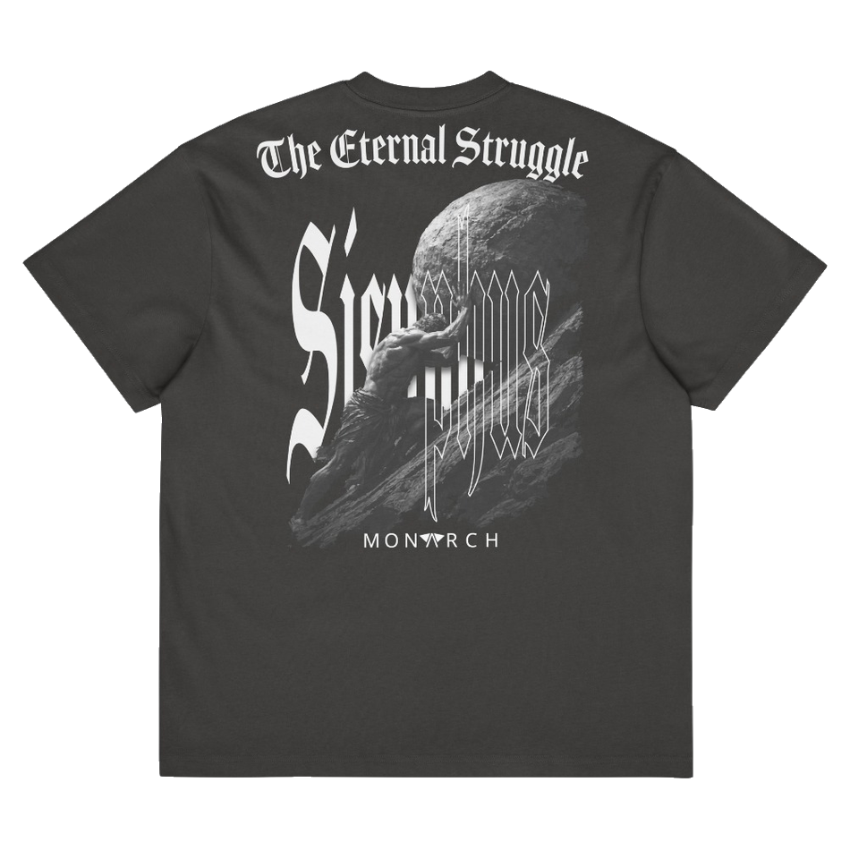 The Eternal Struggle Sisyphus Box Tee - Back Artwork